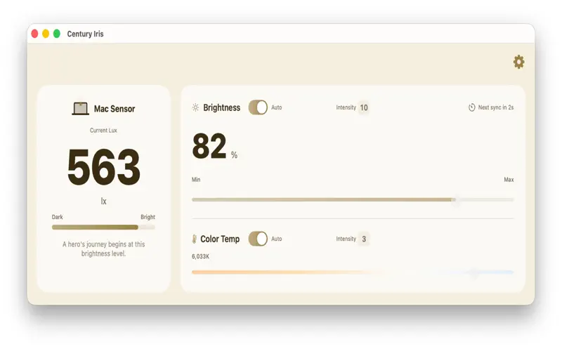 Century Iris app screen